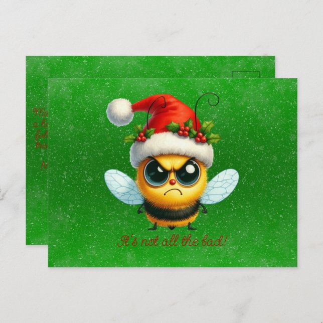Cartão Postal Não É Tão Ruim Abelha Mal-Humorada (Frente/Verso)