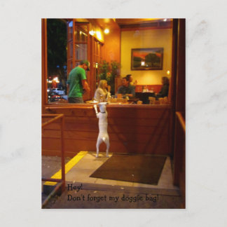 Cartão Postal Não esqueça meu saco de cachorrinho!