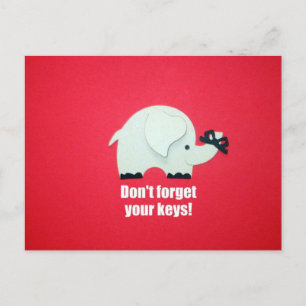 Cartão Postal Não esqueça suas chaves!