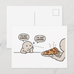 Cartão Postal Não Estou com Fome, Estou Só Olhando Meme Diverti