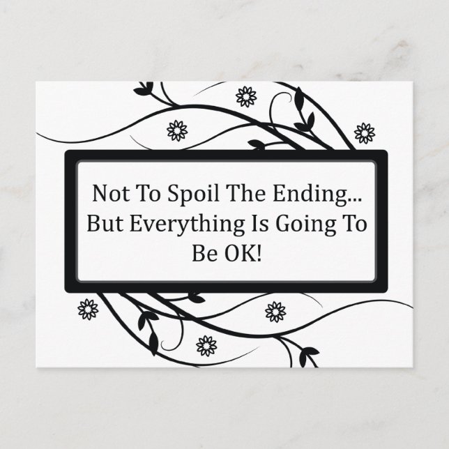 Cartão Postal Não Estragar O Fim (Frente)