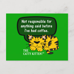 Cartão Postal Não fale comigo até eu tomar uma xícara de caf