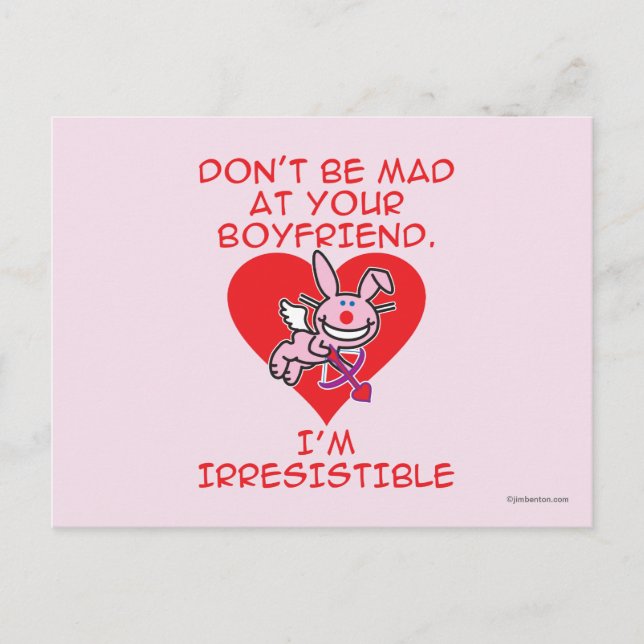 Cartão Postal Não fique bravo (Frente)