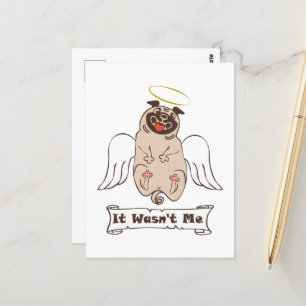 Cartão Postal Não foi uma citação engraçada do meu anjo