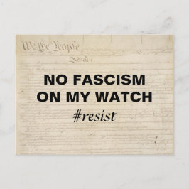Cartão Postal Não há fascismo no meu olhar Nós as Pessoas resist