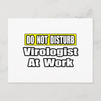Cartão Postal Não Incomodar Virologista No Trabalho