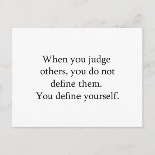 Cartão Postal Não julgue