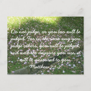 Cartão Postal Não julgue - Cartão-postal cristão