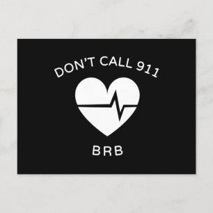 Cartão Postal Não ligue para os POTES 911 BRB Sensibilização par