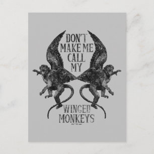 Cartão Postal Não me faça chamar meus macacos-asas™