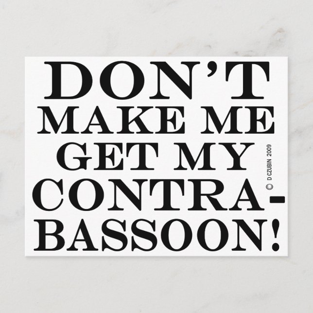 Cartão Postal Não Me Faça Pegar Meu Contrabando (Frente)