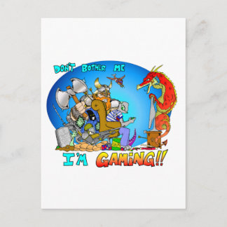 Cartão Postal Não Me Incomode Estou Jogando