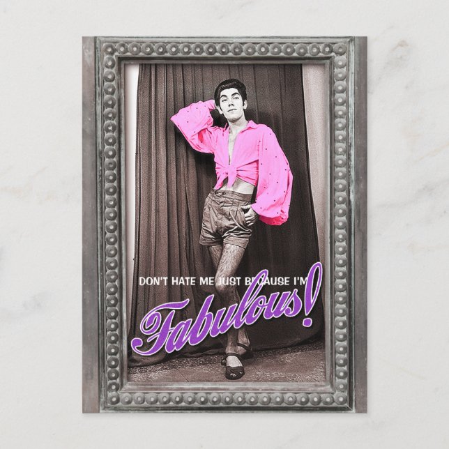 Cartão Postal Não me odeie só porque sou fabuloso [cartão postal (Frente)