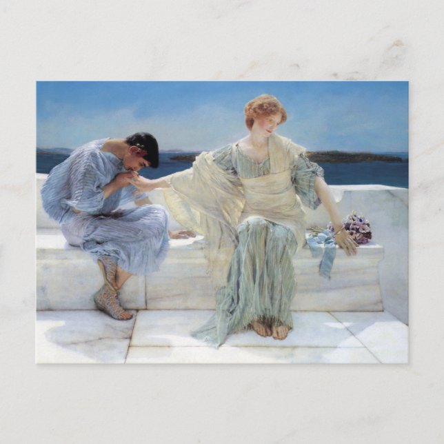 Cartão Postal Não me pergunte mais por Sir Lawrence Alma Tadema (Frente)