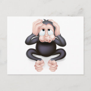 Cartão Postal Não ouve macaco Mau