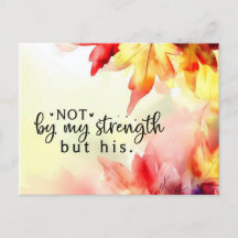 Não pela minha força, mas pela sua citação de Bíbl