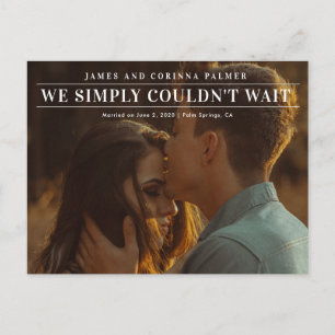 Cartão Postal Não podíamos esperar o anúncio do casamento