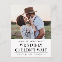 Cartão Postal Não podíamos esperar o anúncio do casamento