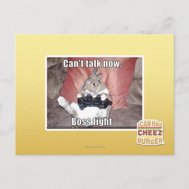 Cartão Postal Não posso falar agora, chefe. (Frente)
