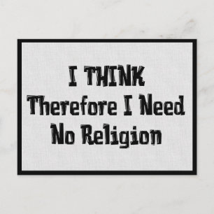 Cartão Postal Não precisa de religião