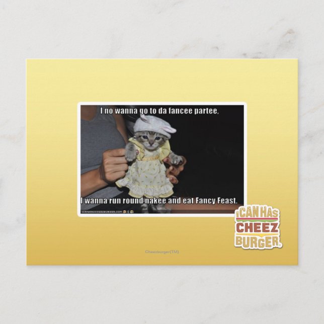 Cartão Postal Não quero ir à festa da noiva (Frente)