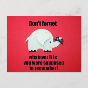 Cartão Postal Não se esqueça...