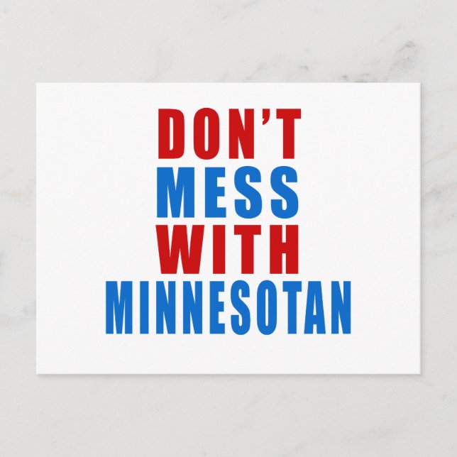 Cartão Postal Não se meta com MINNESOTAN (Frente)