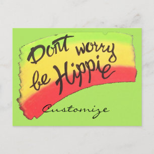 Cartão Postal Não se preocupe com Hippie Thunder_Cove