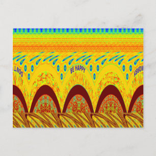 Cartão Postal Não se preocupe, seja Impressão de arte feliz