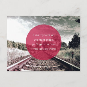 Cartão Postal Não se sente no lugar   Citação Motivacional