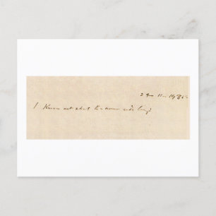 Cartão Postal Não sei o que amanhã trará