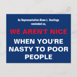 Cartão Postal Não seja desagradável com Pessoas pobres
