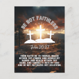 Cartão Postal Não Seja Justo John 20:27 Bíblia Verse