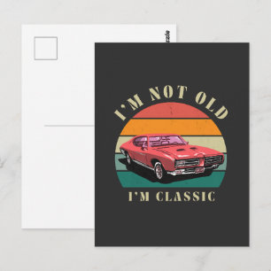 Cartão Postal Não sou velho, sou clássico Design de Citação de C