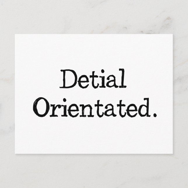 Cartão Postal Não tão orientado por detalhes (Frente)