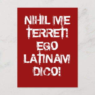 Cartão Postal Não temo nada! Eu falo latim!