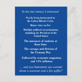 Cartão Postal Não tenha tanto medo de apoiar Joe Biden