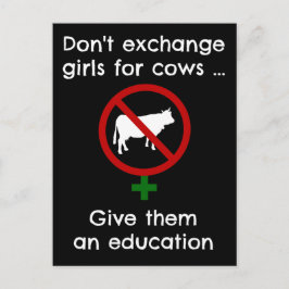 Cartão Postal Não Troque Garotas por Vacas