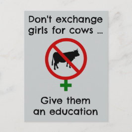 Cartão Postal Não Troque Garotas por Vacas
