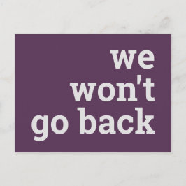 Cartão Postal não vamos voltar