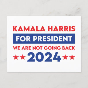 Cartão Postal Não Vamos Voltar Para Kamala Harris Para O Preside