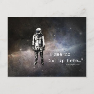 Cartão Postal Não vejo nenhum deus aqui em cima