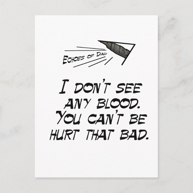 Cartão Postal Não vês sangue (Frente)