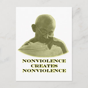 Cartão Postal Não-violência Yellow jGibney O MUSEUM Zazzle