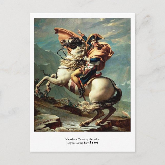 Cartão Postal Napoleão atravessando os Alpes (Frente)