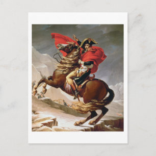 Cartão Postal Napoleão atravessando os Alpes, c.1800 (óleo na 