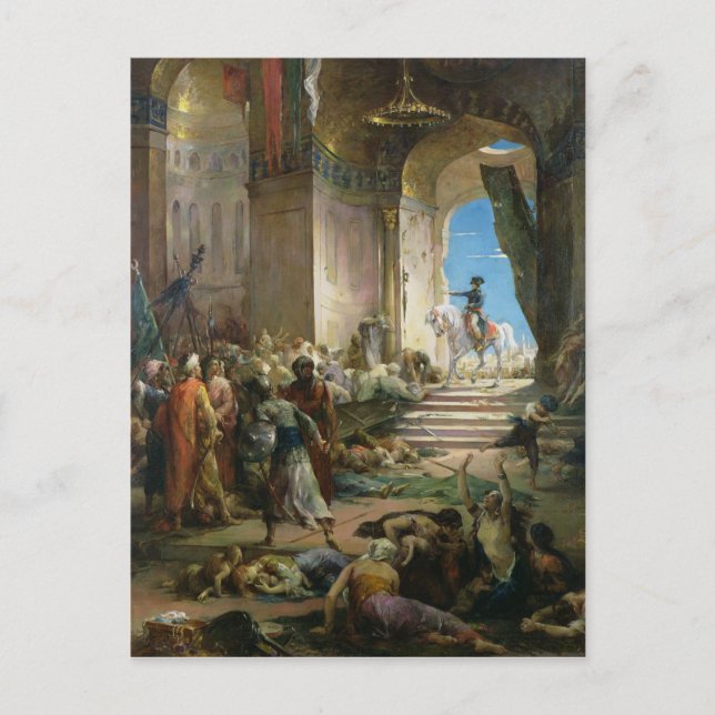 Cartão Postal Napoleão Bonaparte na Grande Mesquita do Cairo (Frente)