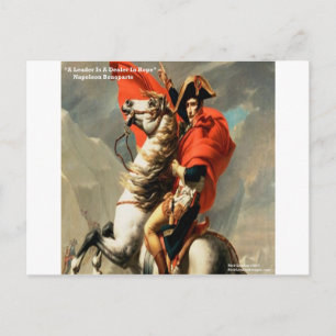 Cartão Postal Napoleão & Citação "Líder"