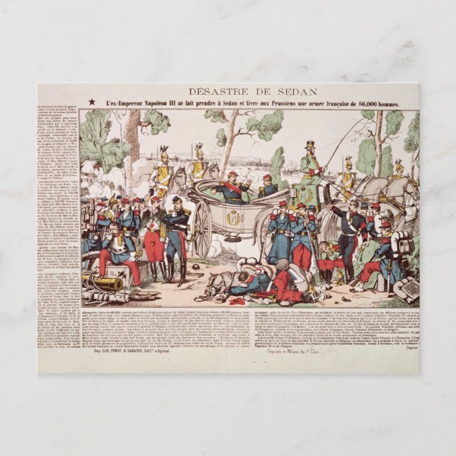 Cartão Postal Napoleão III chega em Sedan (Frente)