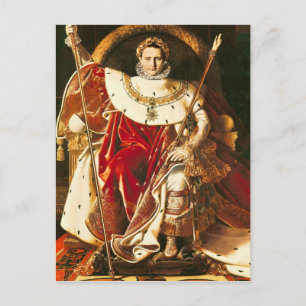 Cartão Postal Napoleon mim no trono imperial, 1806